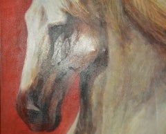 "White Horse" Painting by Gladys Morante