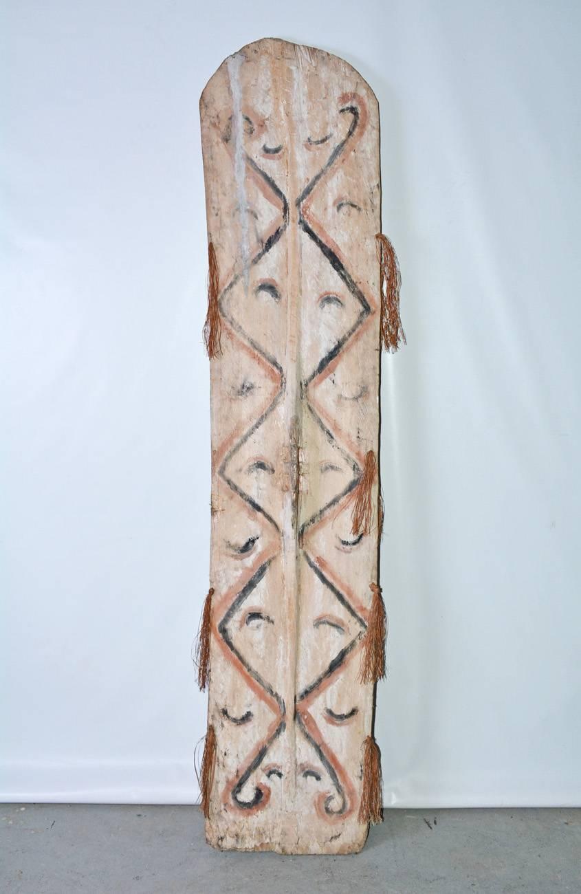 Wood Early 20th Century Large Tribal Shield For Sale