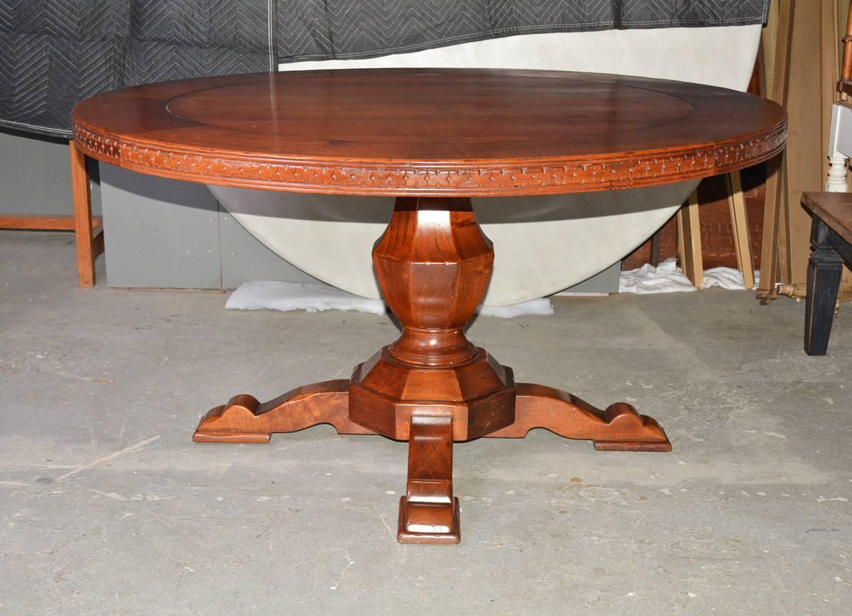 antique round library table