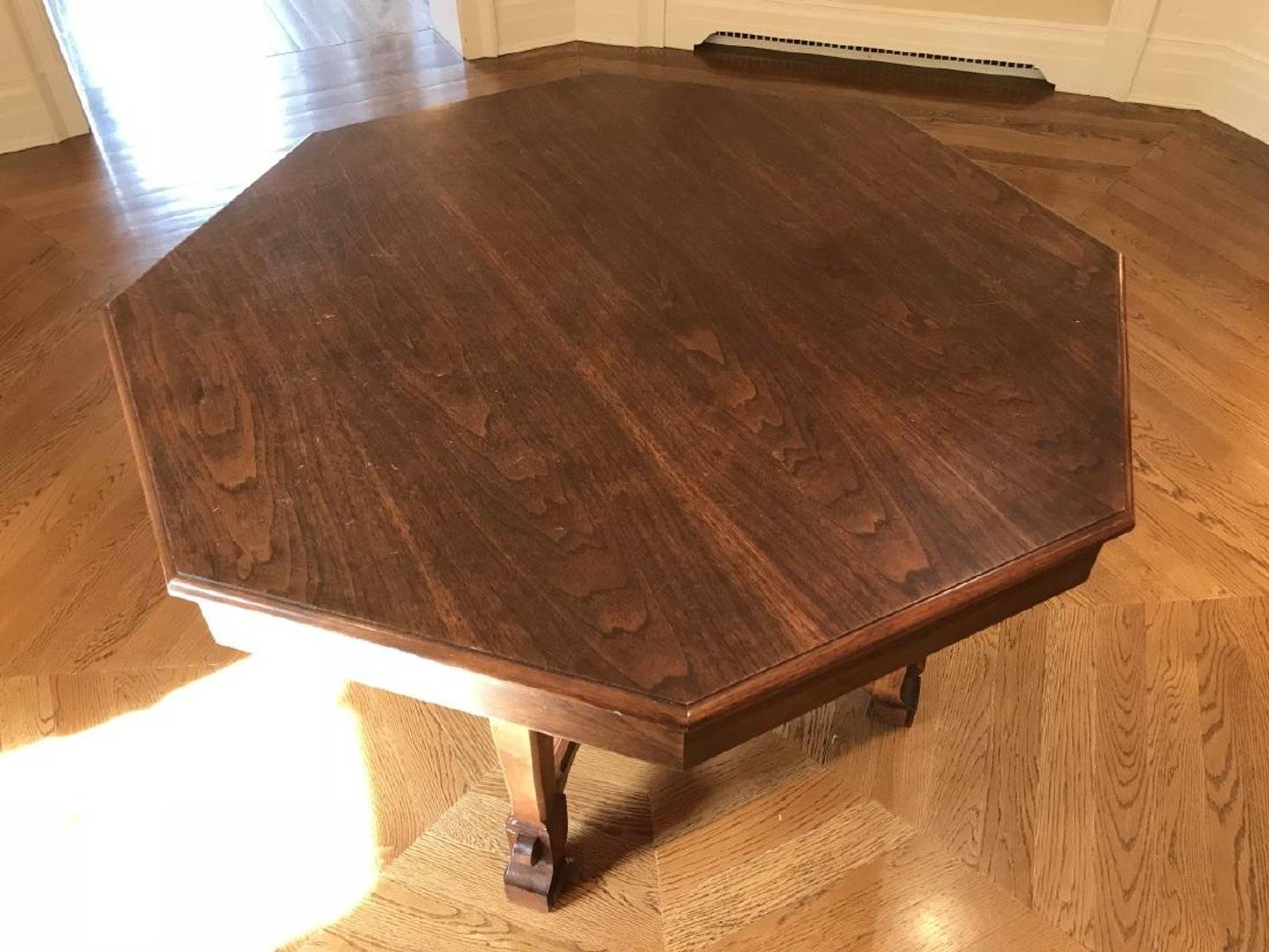 antique octagon table