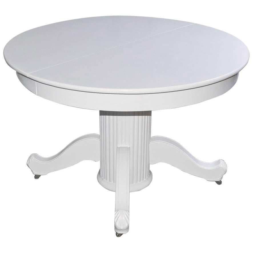 Mesa de Comedor Redonda Victoriana con Pedestal