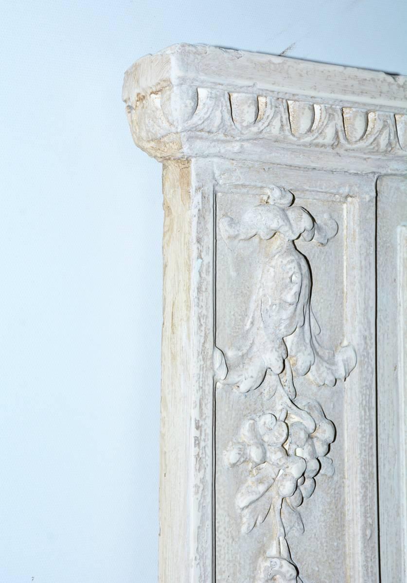 Antiker französischer neoklassizistischer Kaminsims-Spiegel (Handbemalt)