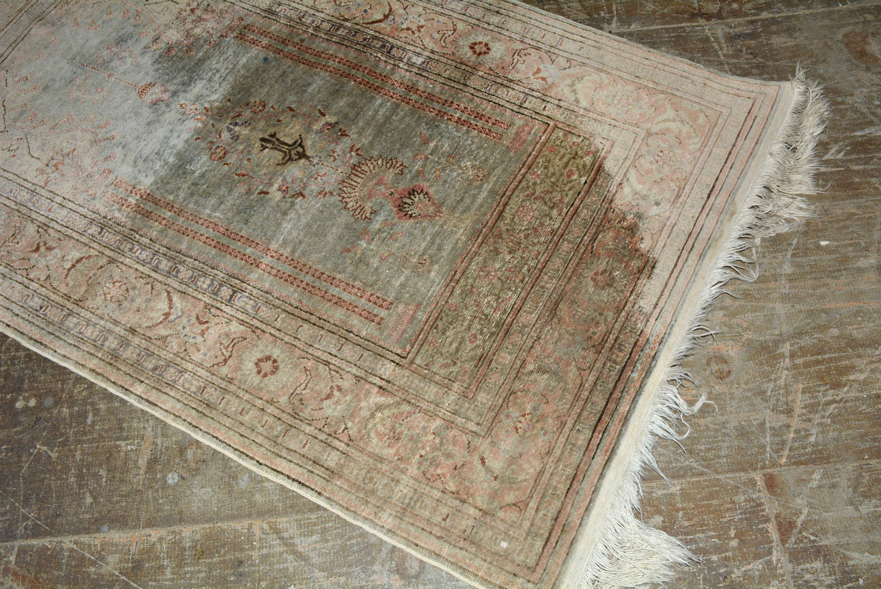 Unknown Antique Wool Oriental Scatter Rug For Sale