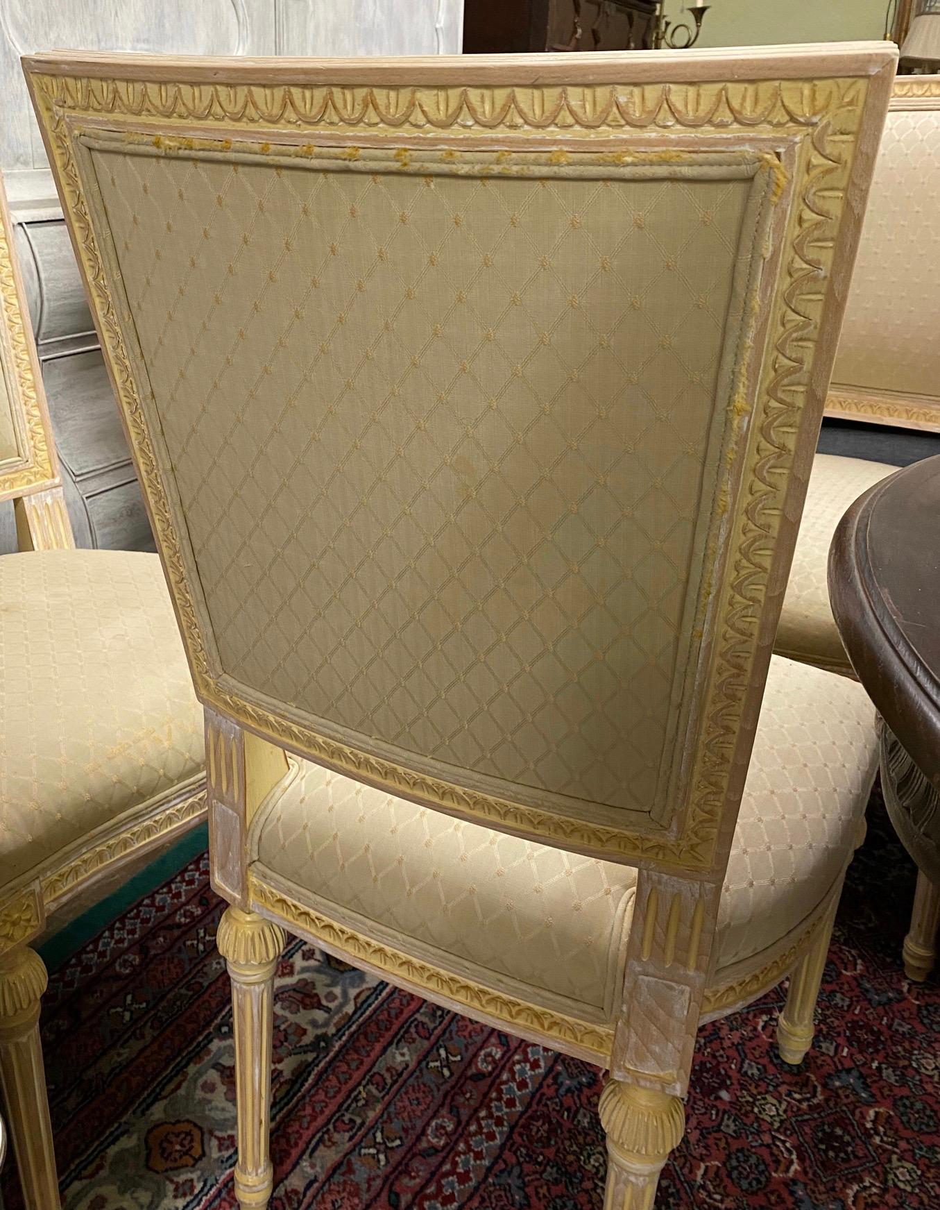 Set of 4 Louis XVI Style Dining Chairs 4