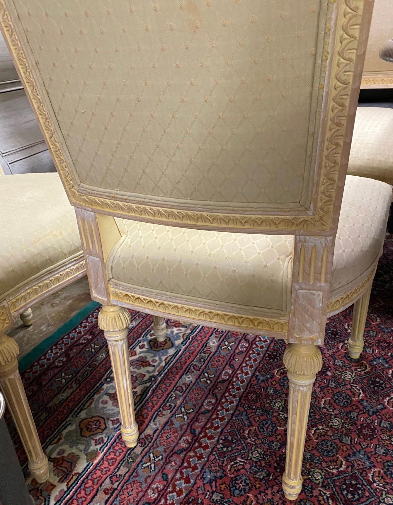 Set of 4 Louis XVI Style Dining Chairs 5