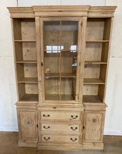 19th Century Sheraton Country Pine Narrow Depth Breakfront