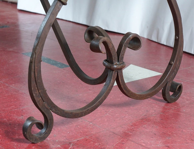 Country Large Baroque Style Wrought Iron Garden Table Base--Table Base Only