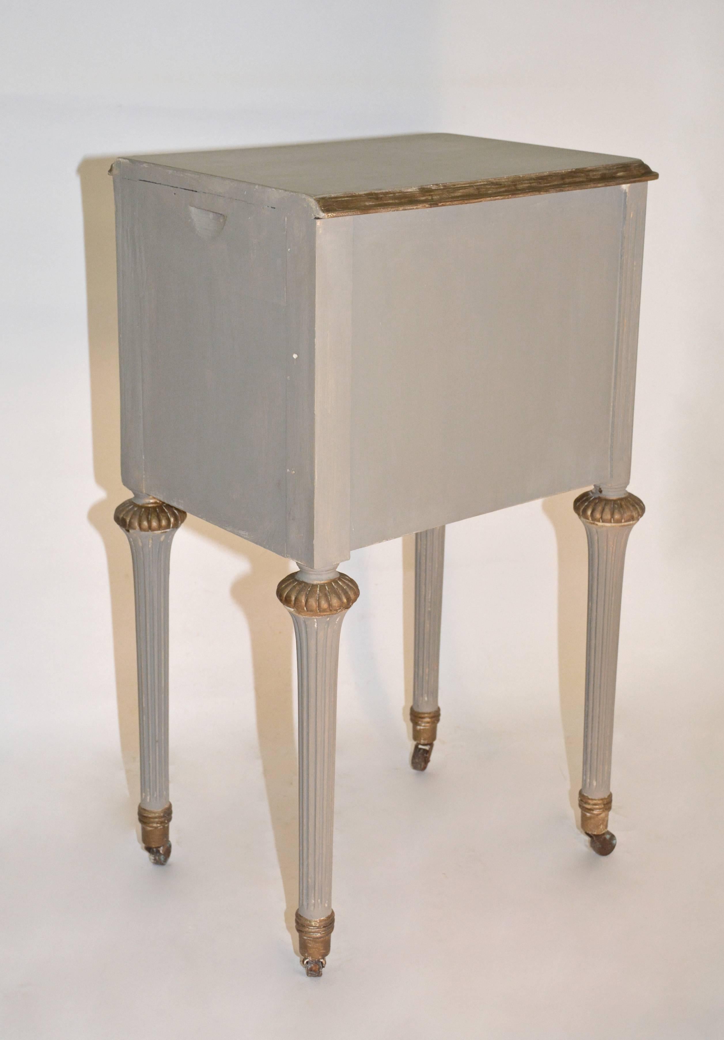 Cast Pair of Neoclassical Nightstands