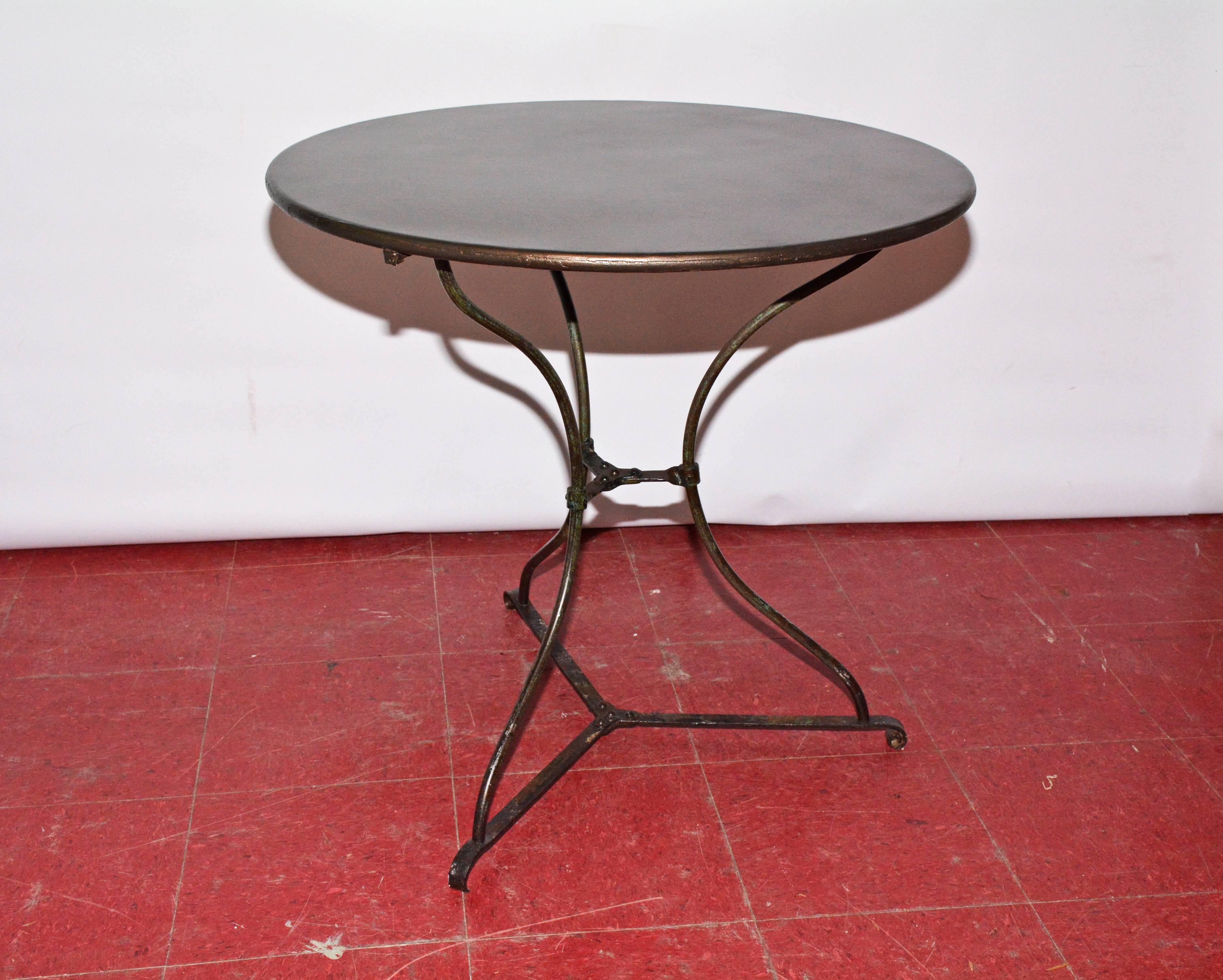 Other Antique French Round Bistro Table