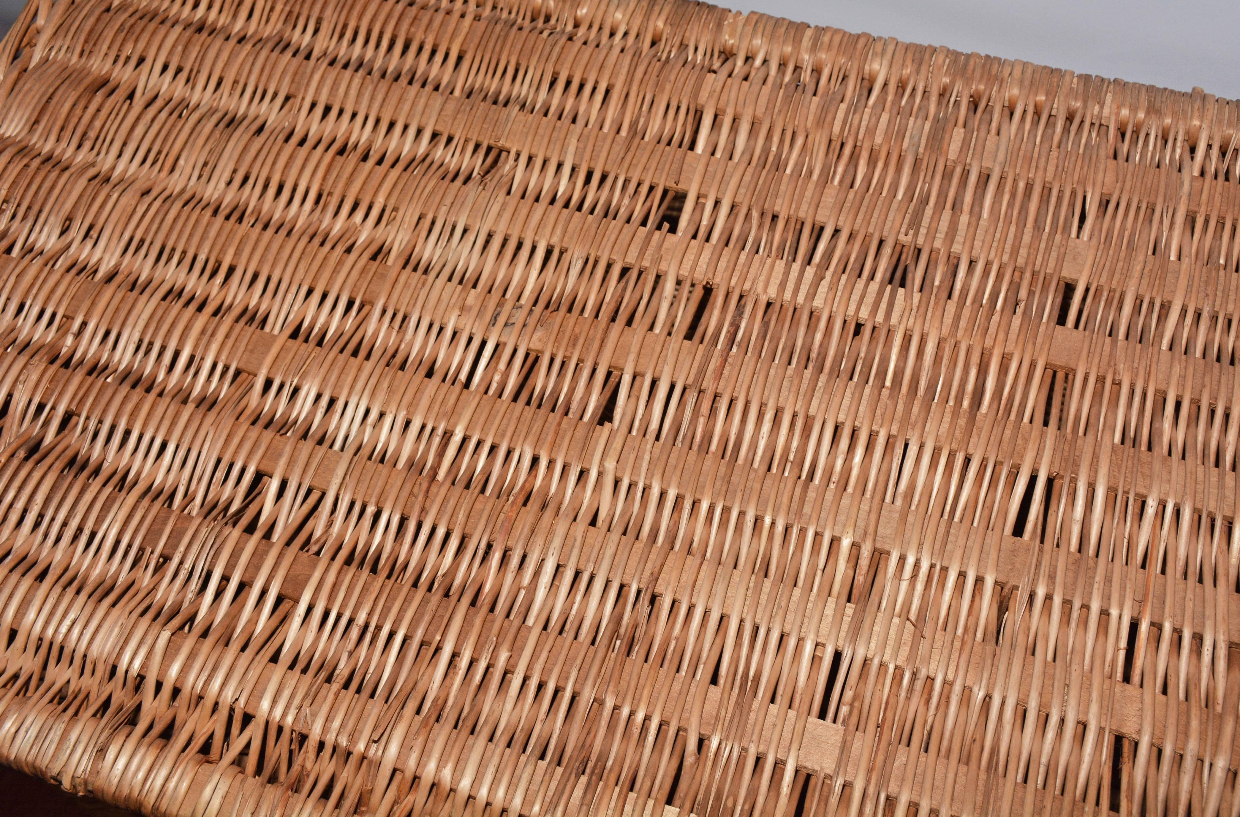 Country Large Vintage Wicker Basket