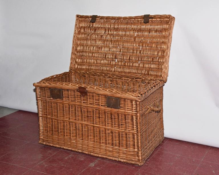 Large Vintage Wicker Basket at 1stDibs vintage wicker baskets