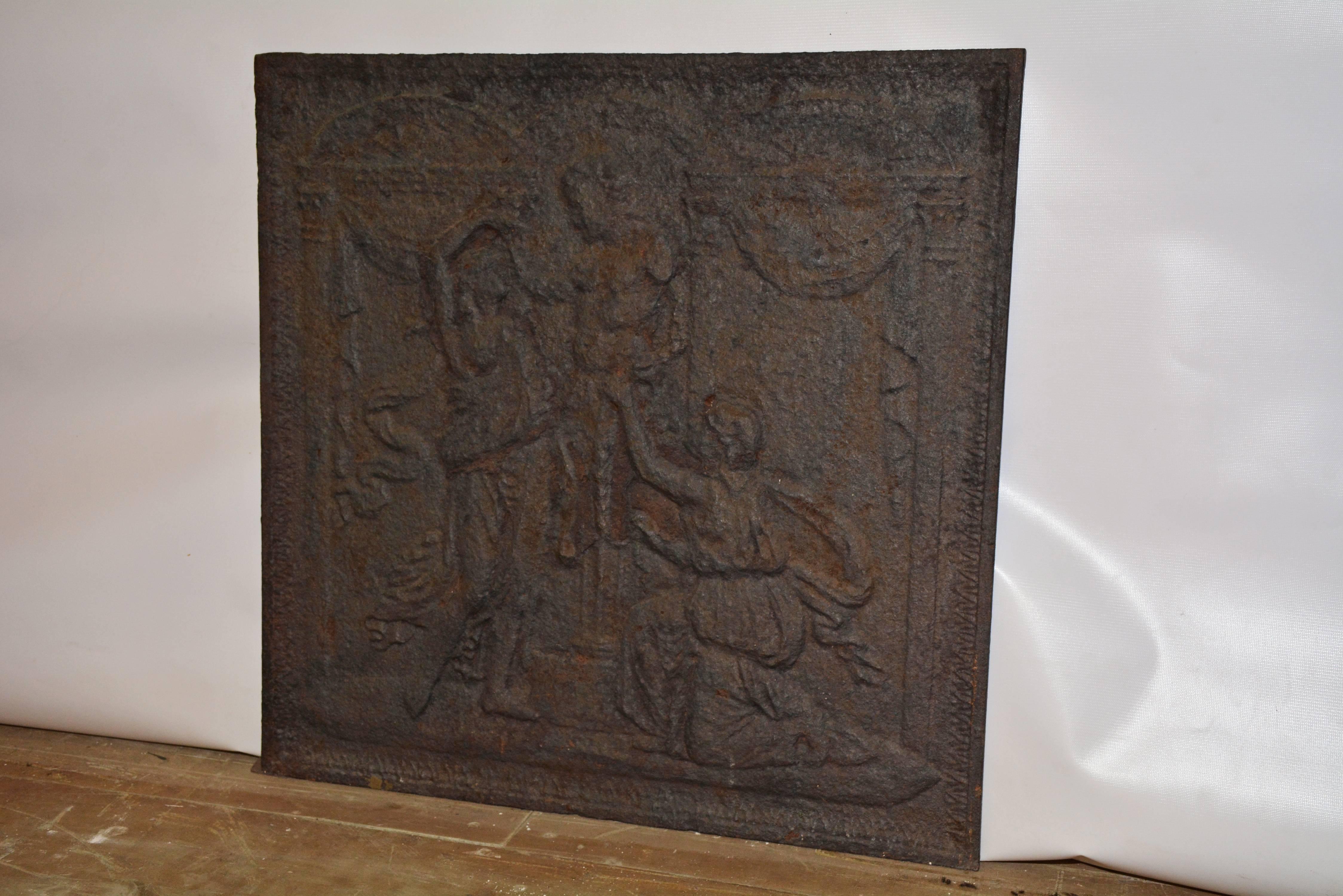 Unknown Antique French Cast-Iron Fireback