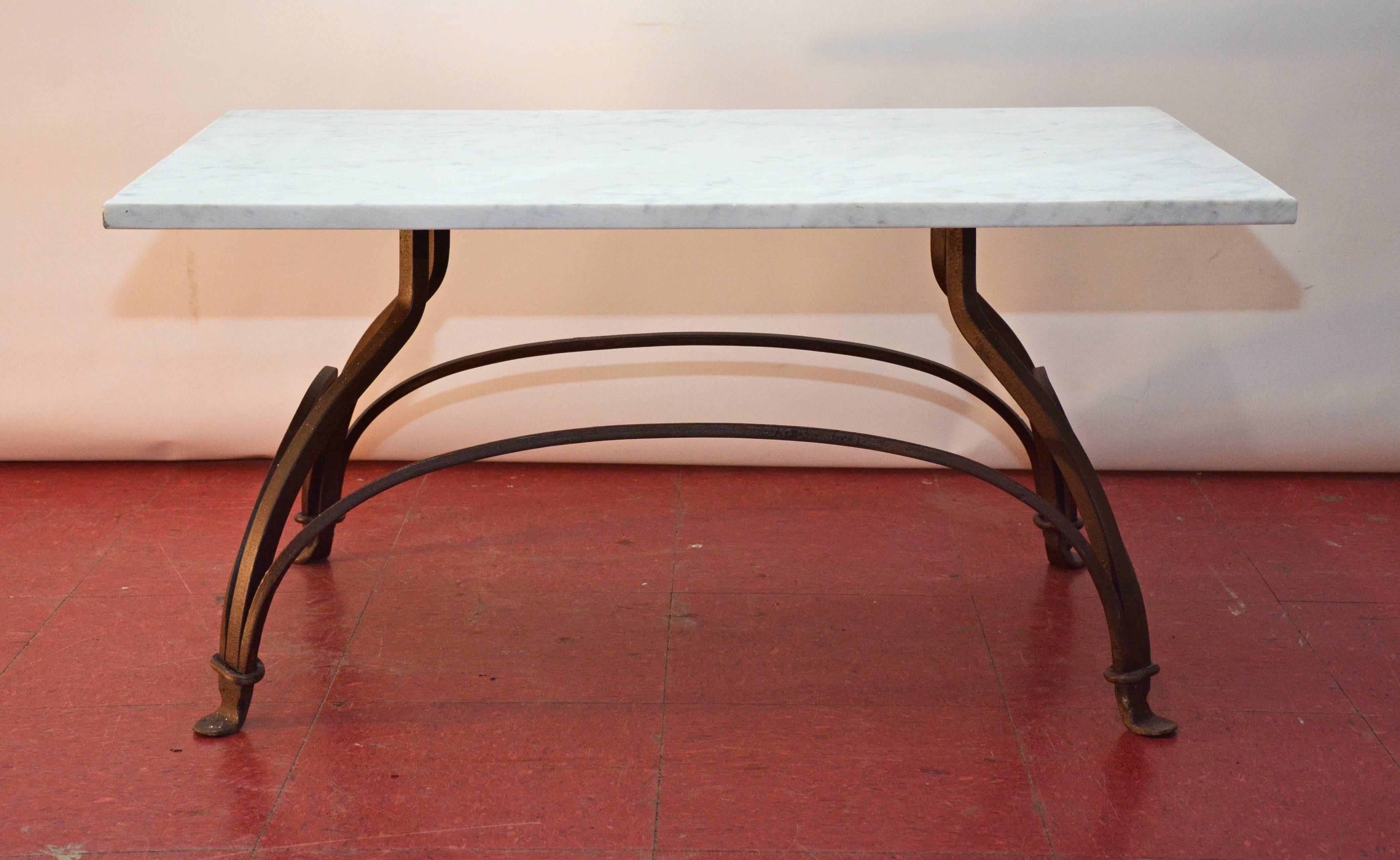 Other Marble and Wrought Iron Coffee Table