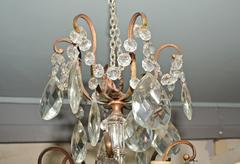 Lustre français ancien en cristal du XIXe siècle