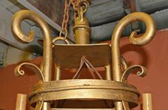 Spanish Renaissance Style Gilt Metal Chandelier