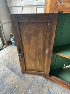 Antique Swedish Country Pine Corner Display Cabinet