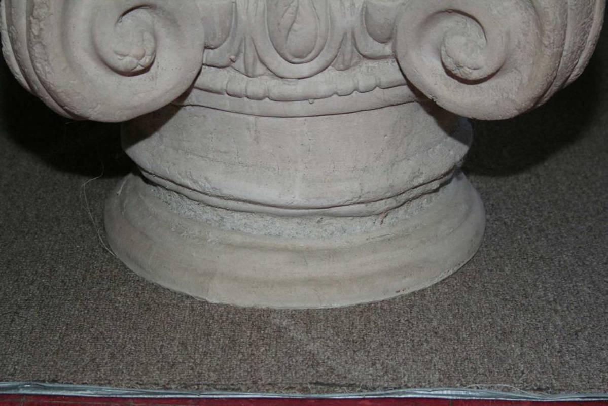 American Pair of Cast Concrete Capital Coffee Table or Side Table
