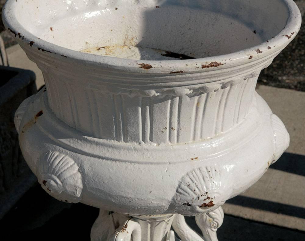 Pair of Victorian Kramer Ohio Garden Urns In Fair Condition In Sheffield, MA