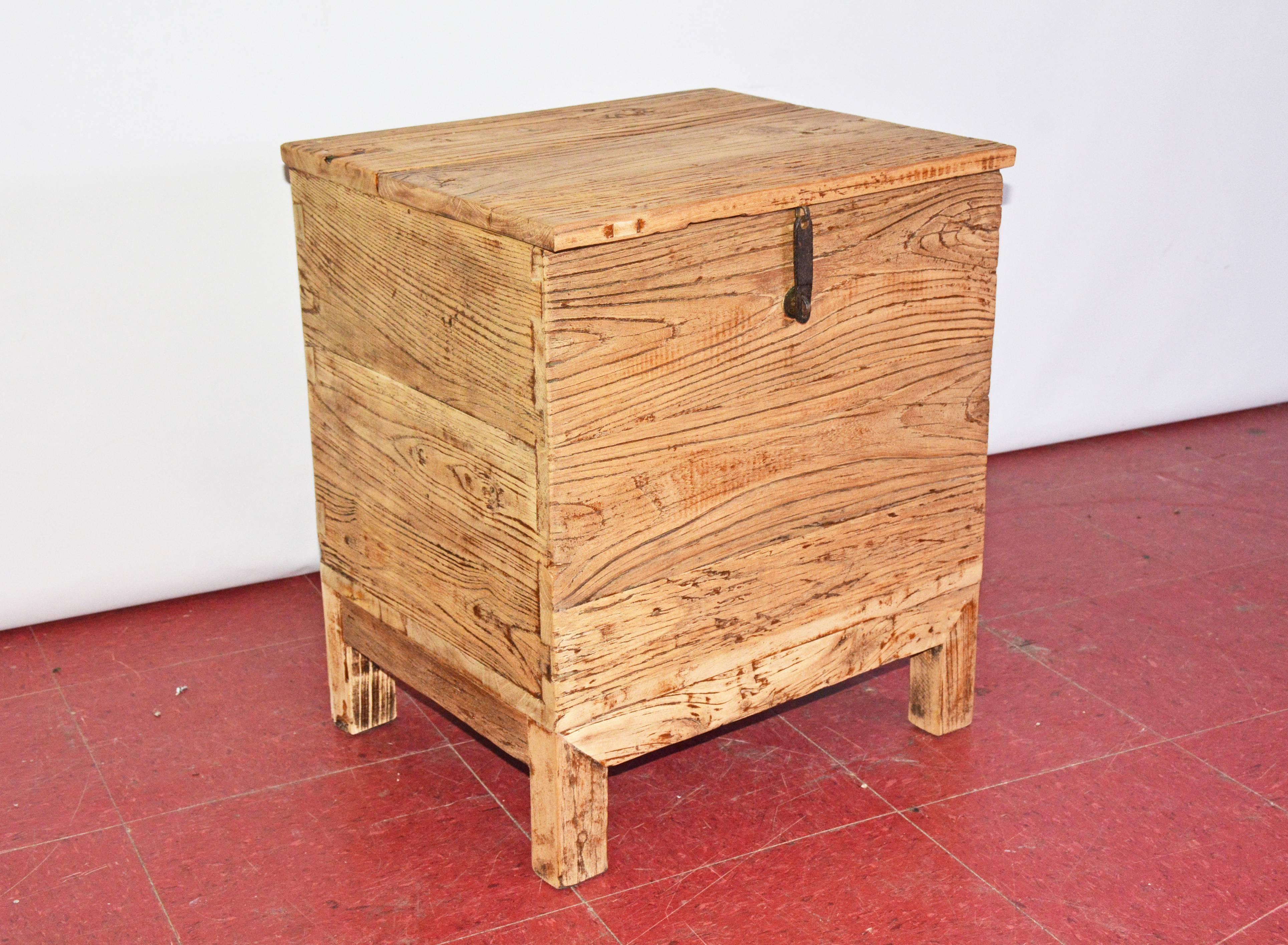 Country Rustic Elmwood Storage Box or End Table