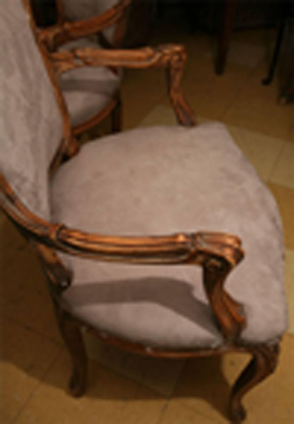 French Pair of Louis XV Style Fauteuil