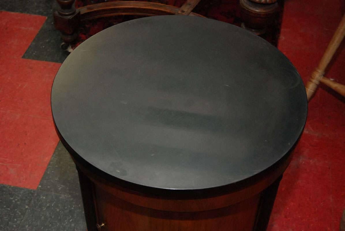 round drum side table