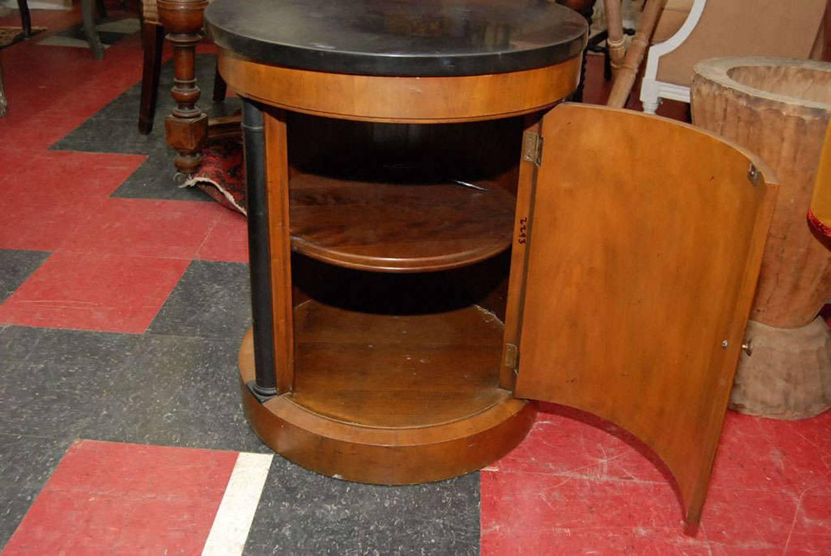 Classic Round Drum Occasional Side Table For Sale at 1stdibs
