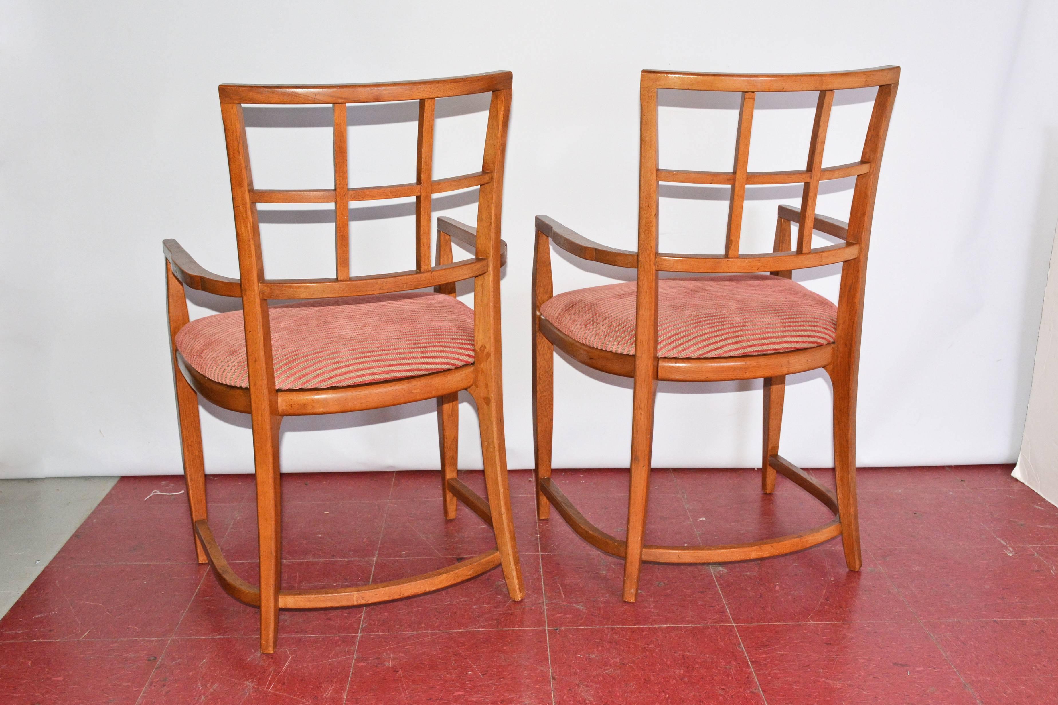 Machine-Made Four Art Deco Dining Chairs