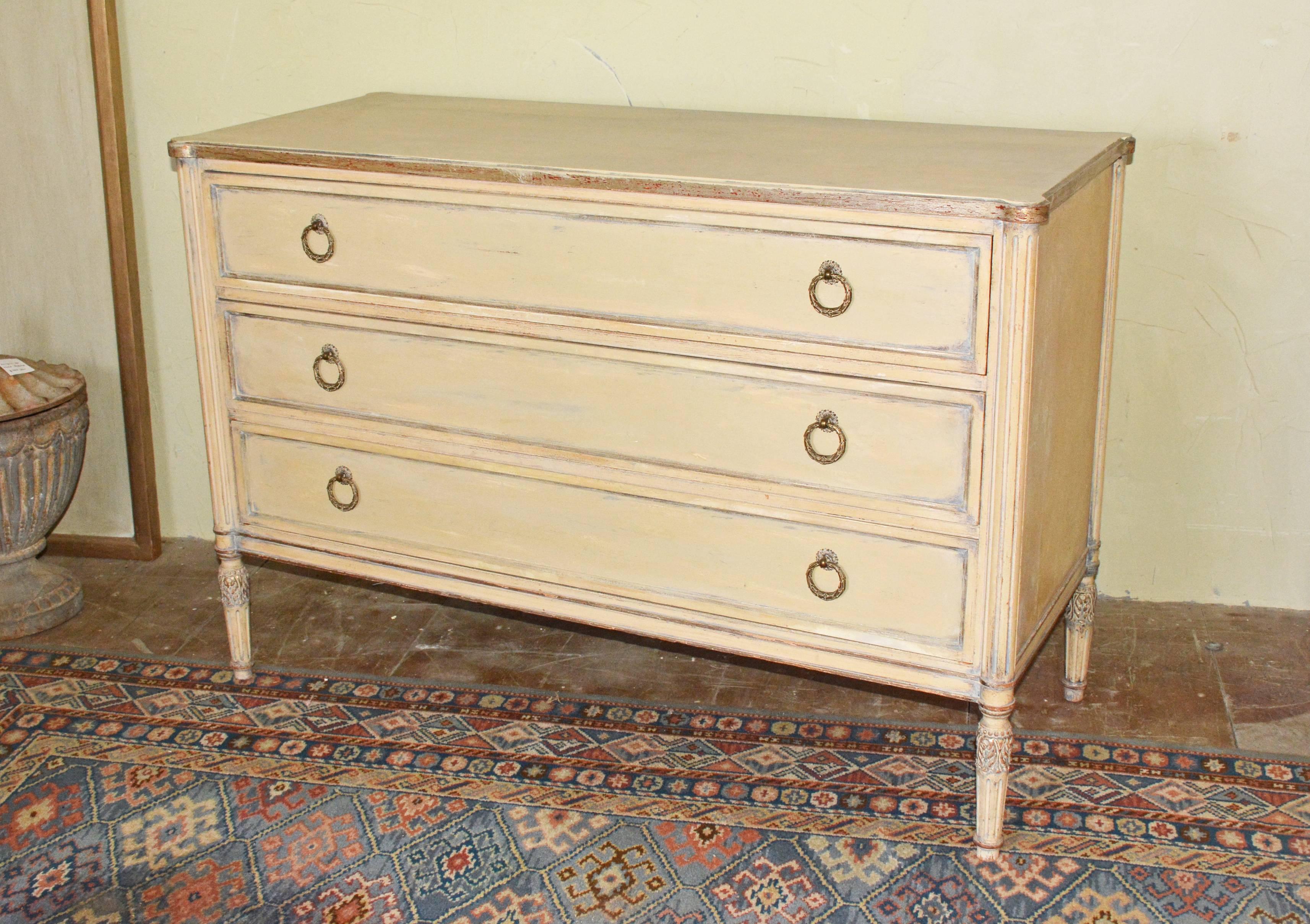 Gustavian Painted Louis XVI-Style Chest