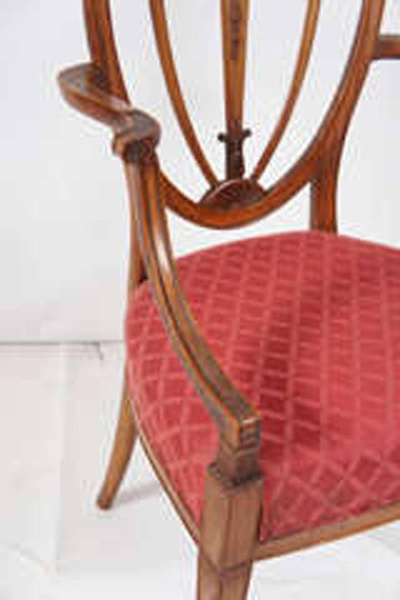 Mahogany Hepplewhite Armchair For Sale