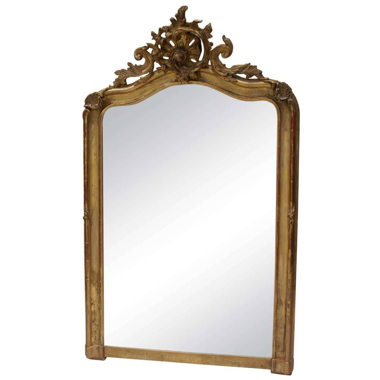 19th Century Rococo Gilt Mantel Mirror