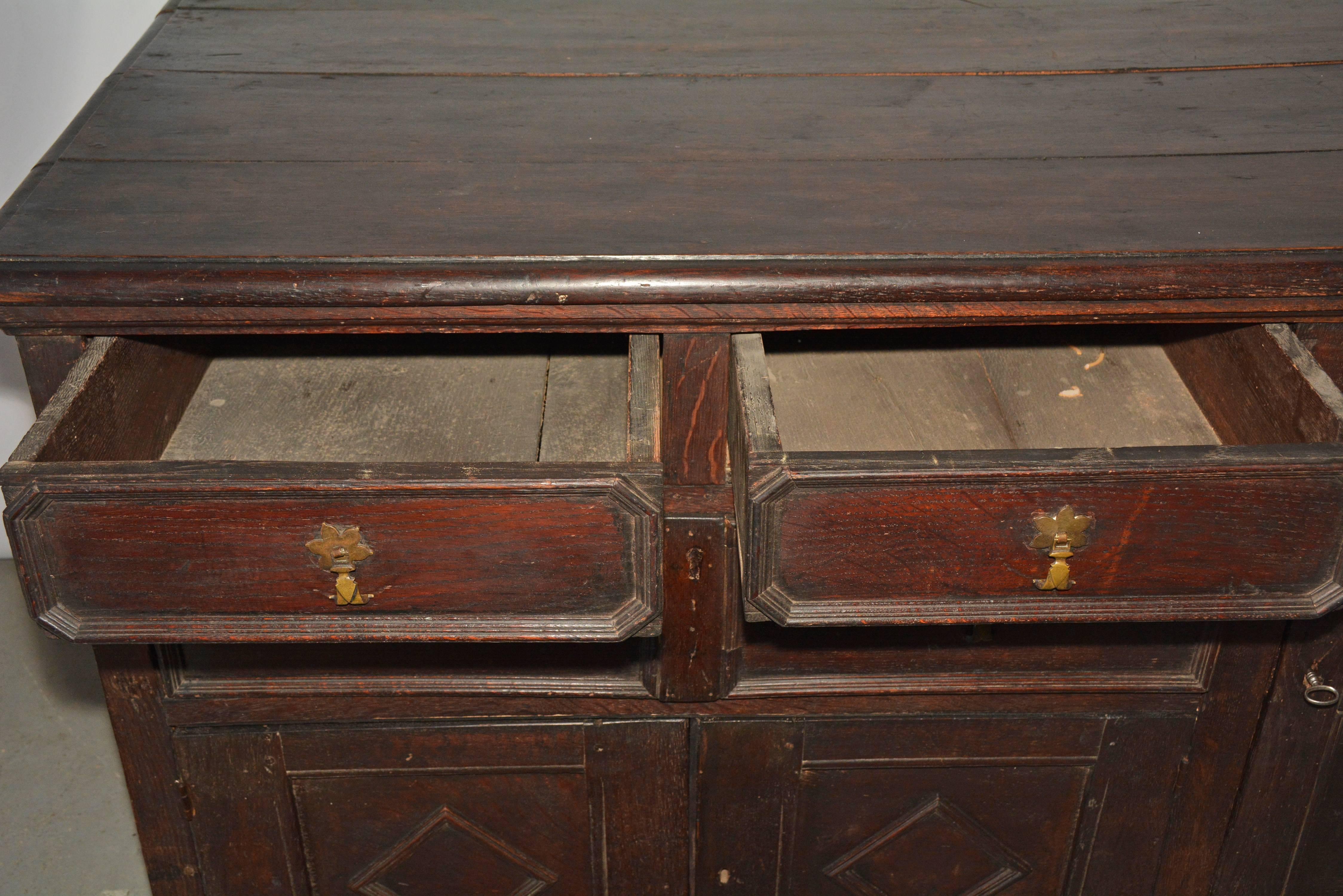 William and Mary William & Mary Oak Sideboard For Sale