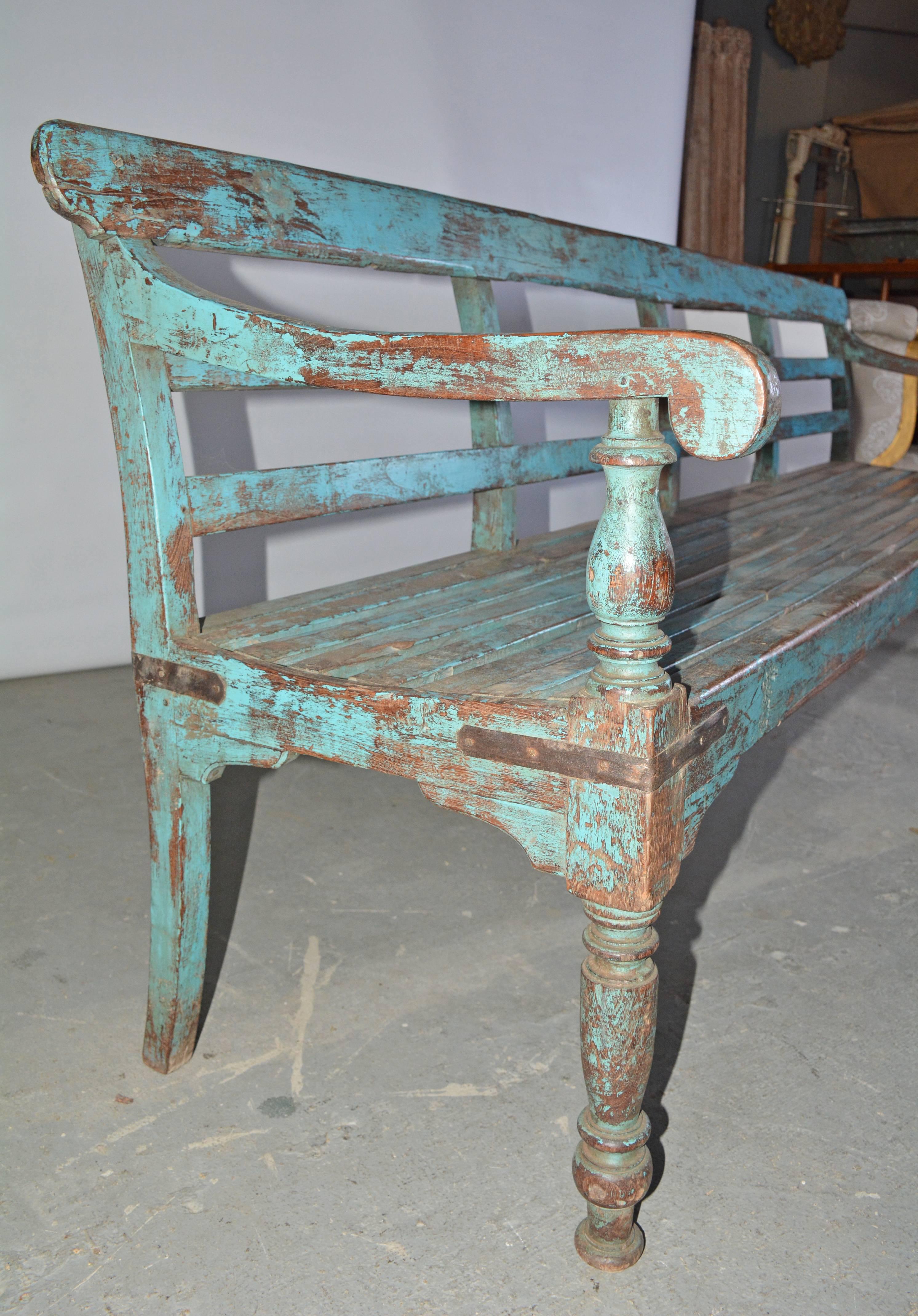 antique outdoor bench