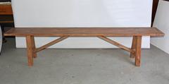 Rustic Indoor Outdoor Teak Bench