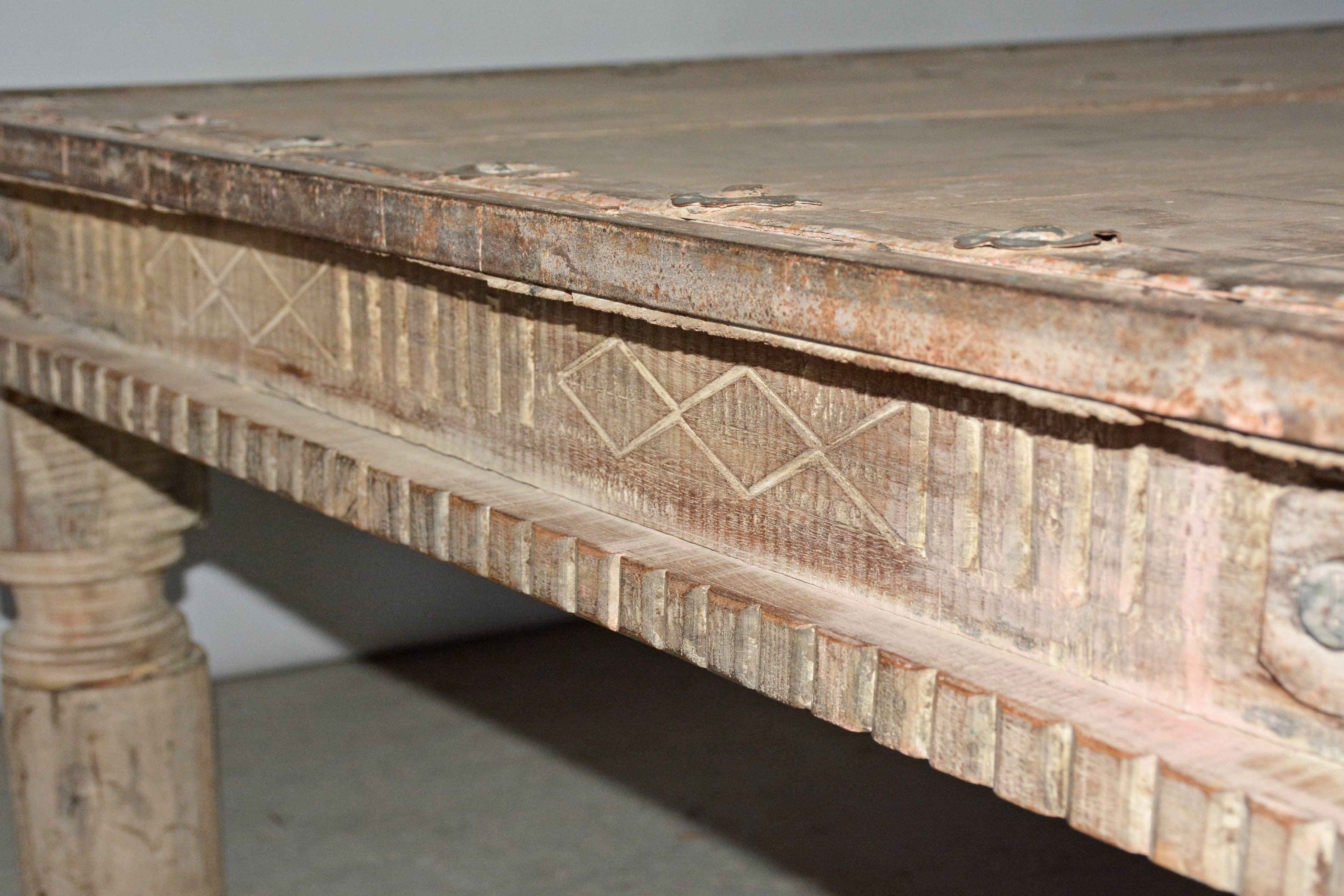 Indian Plank Top Coffee Table 1