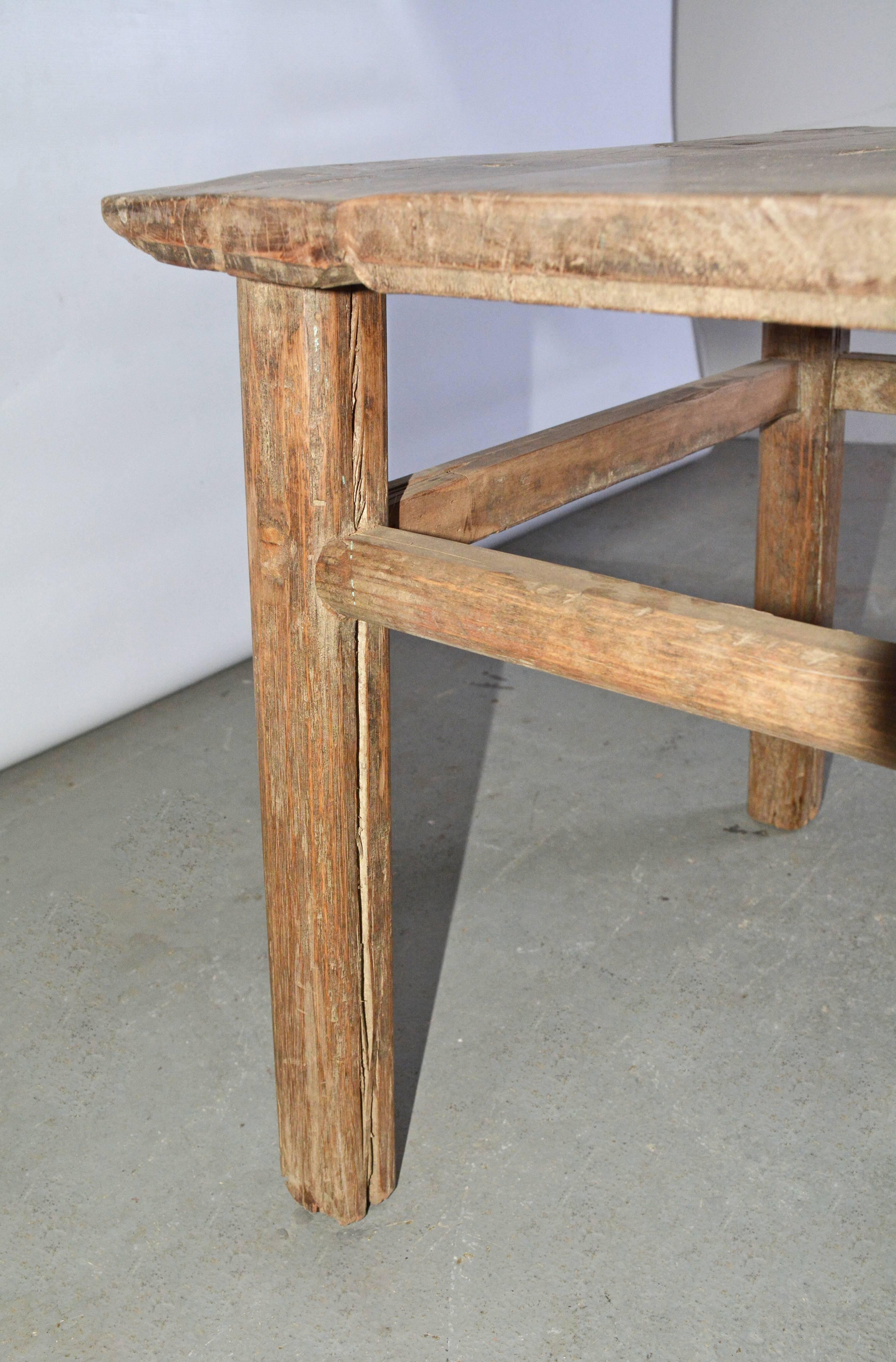 Chinese Rustic Asian-Style Wood Side Table