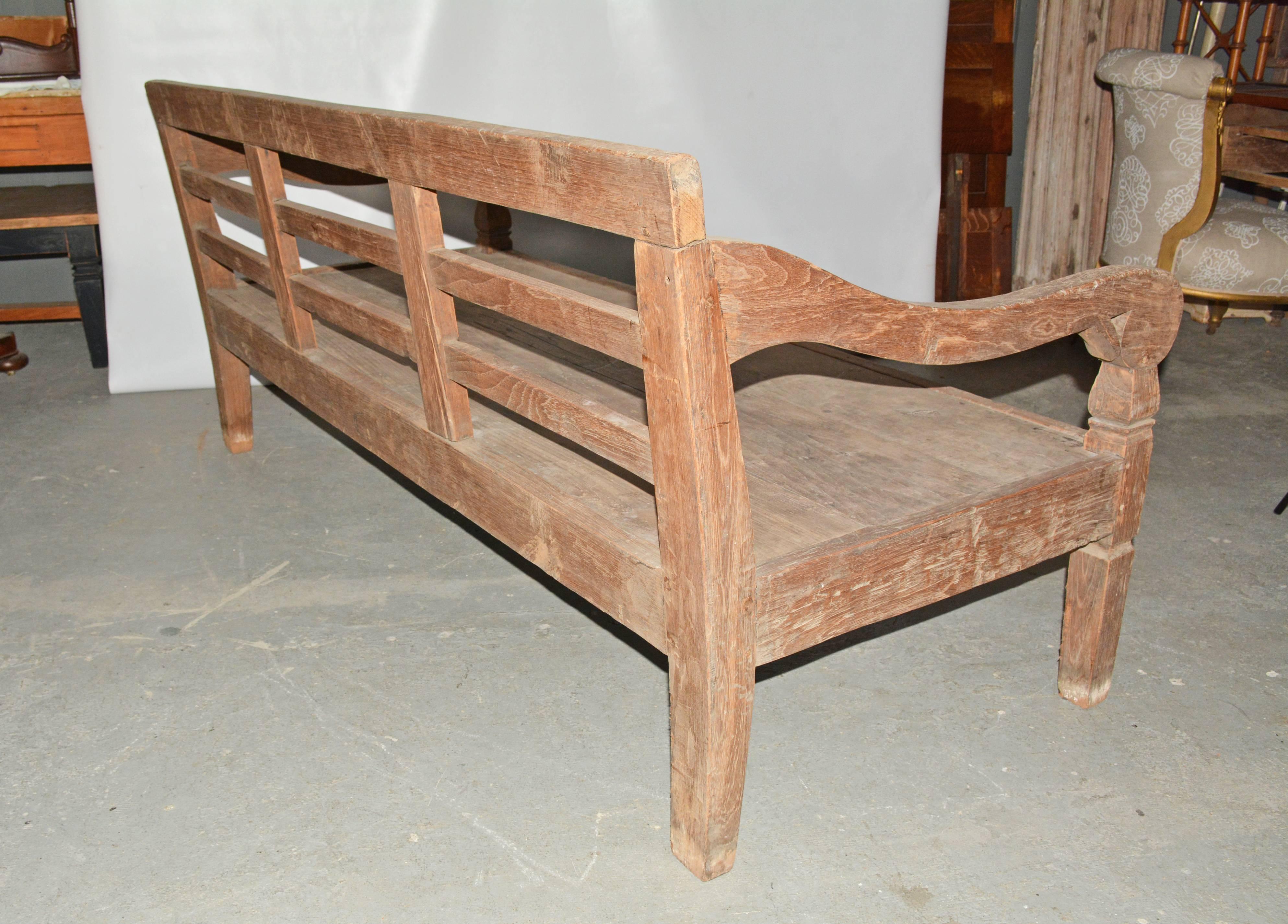 carved wood daybed