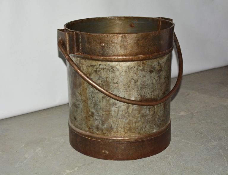 Antique Industrial Metal Bucket Table Base For Sale at 1stDibs antique bucket, metal side