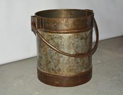 Antique Industrial Metal Bucket Table Base