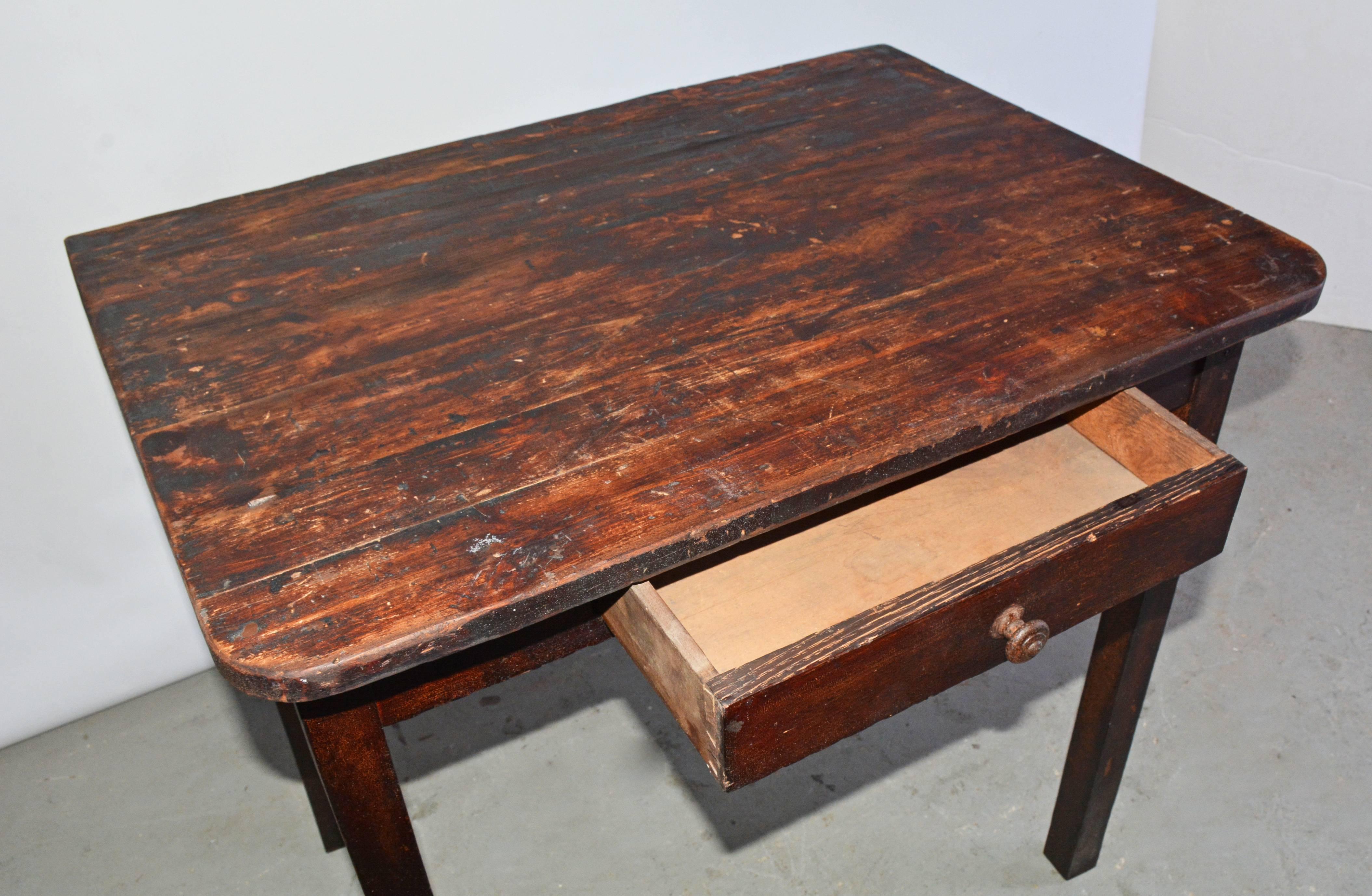 Stained Small Rustic Country Table