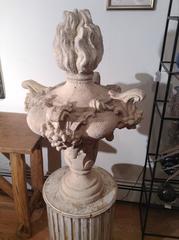 Pair of Antique Flame Finials