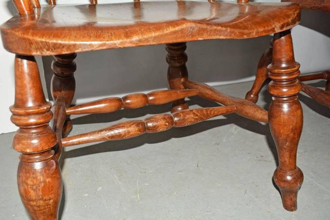 Mid-19th Century Set of Six English Captains Chairs