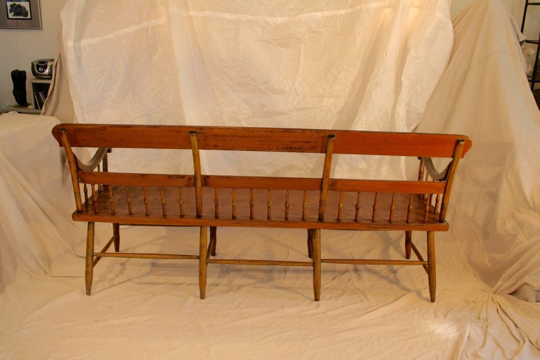 Wood 19th Century Deacon's Bench