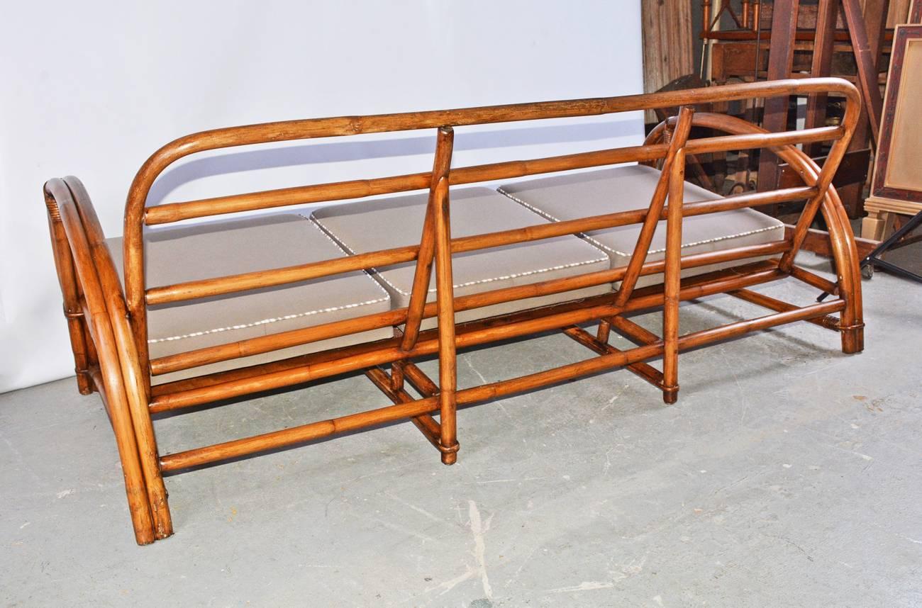vintage bamboo couch