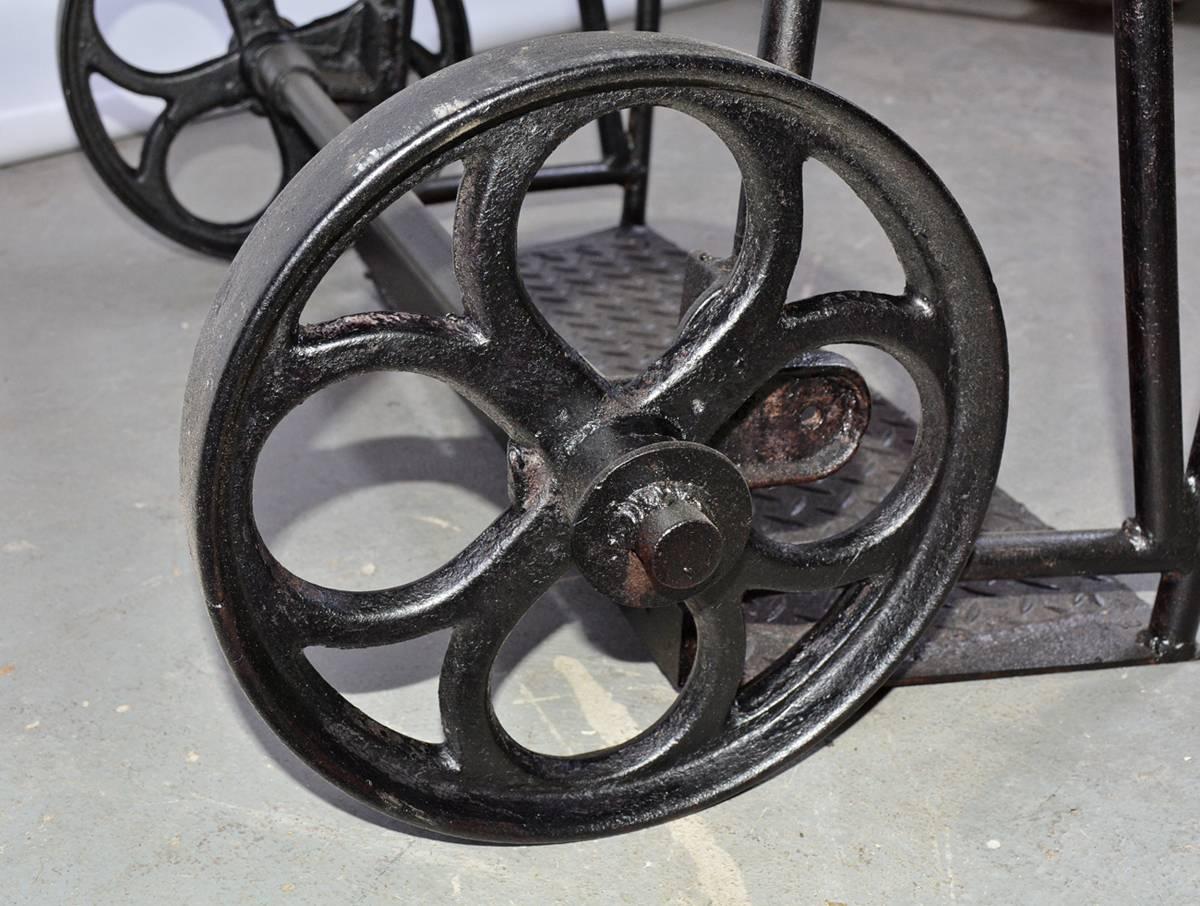 American Vintage Industrial Iron Cart
