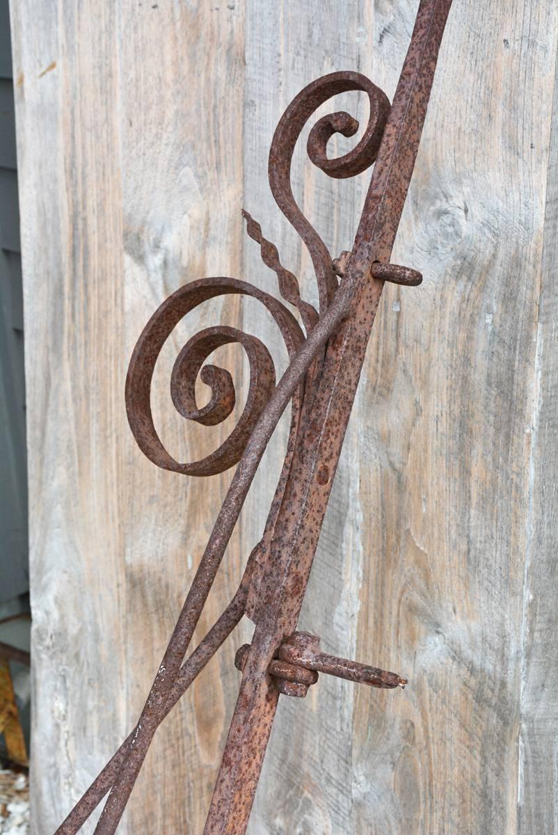 Other Antique Wrought Iron Signage Bracket For Sale