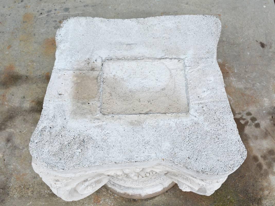 Cast Antique Ionic Stone Pedestal