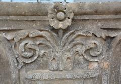 Architectural Stone Ionic Capital on a Base