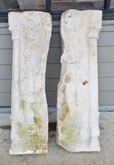Pair of Antique Marble Pilaster Console Plinth