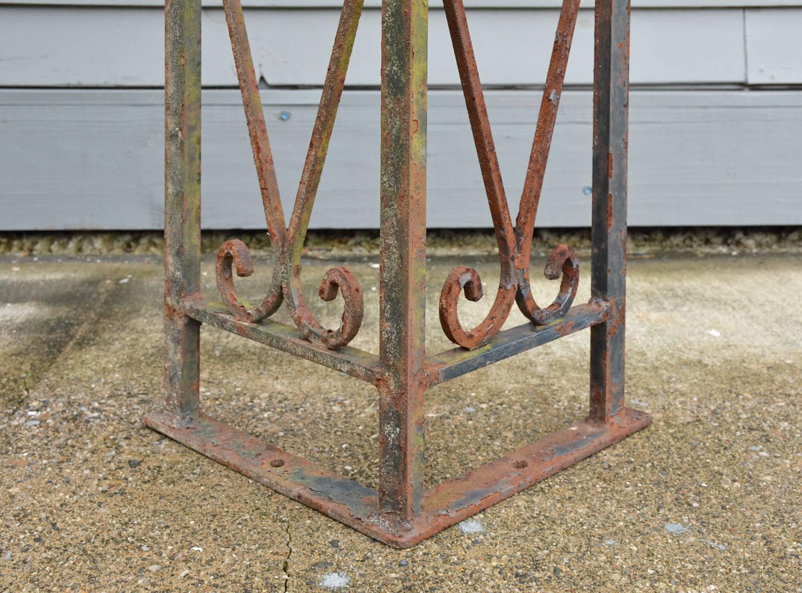 wrought iron porch supports