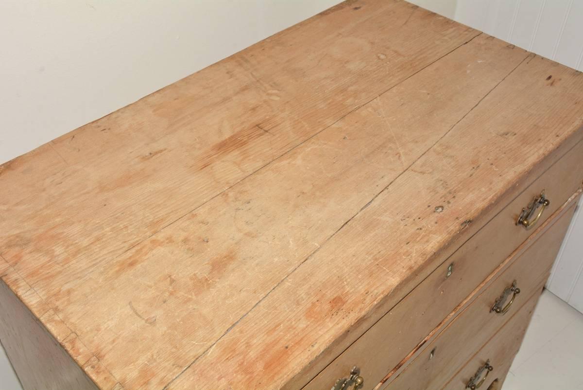 American Empire Antique American Country Pine Chest or Commode